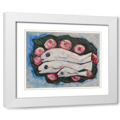 Banquet in Silence White Modern Wood Framed Art Print with Double Matting by Hartley, Marsden