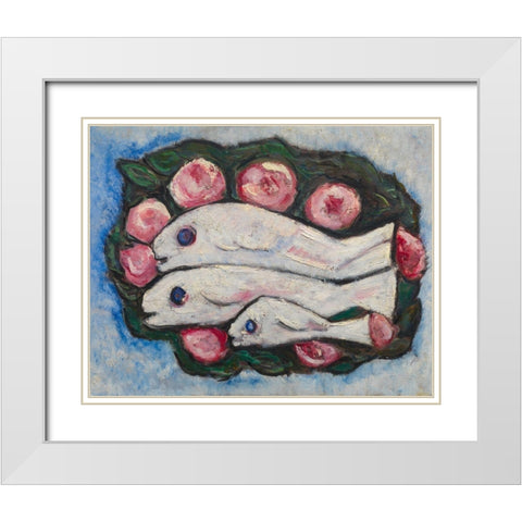 Banquet in Silence White Modern Wood Framed Art Print with Double Matting by Hartley, Marsden