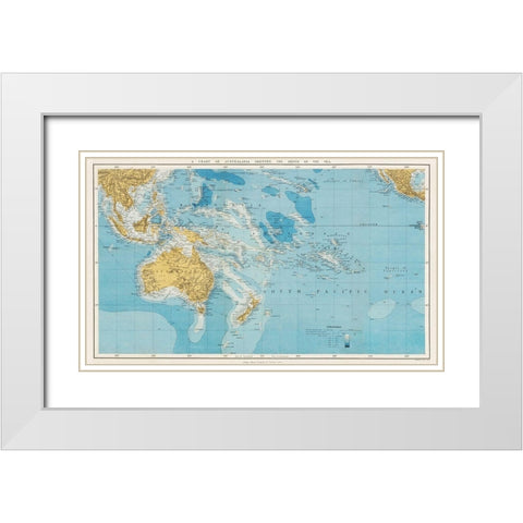Stanfords Compendium of Geography and Travel 1878 White Modern Wood Framed Art Print with Double Matting by Stanford, Edward