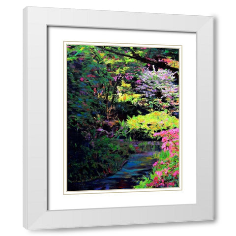 Cascade White Modern Wood Framed Art Print with Double Matting by Ghanooni, Sarah