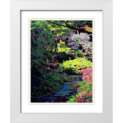 Cascade White Modern Wood Framed Art Print with Double Matting by Ghanooni, Sarah