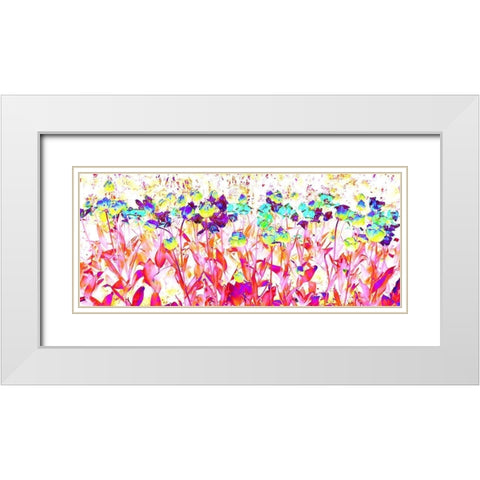 Coming up Roses White Modern Wood Framed Art Print with Double Matting by Ghanooni, Sarah