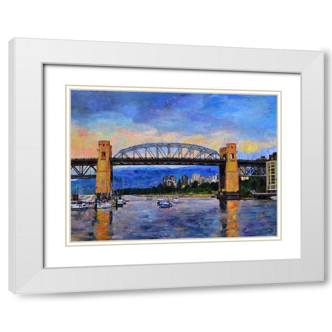 Cruising on the Water White Modern Wood Framed Art Print with Double Matting by Ghanooni, Sarah