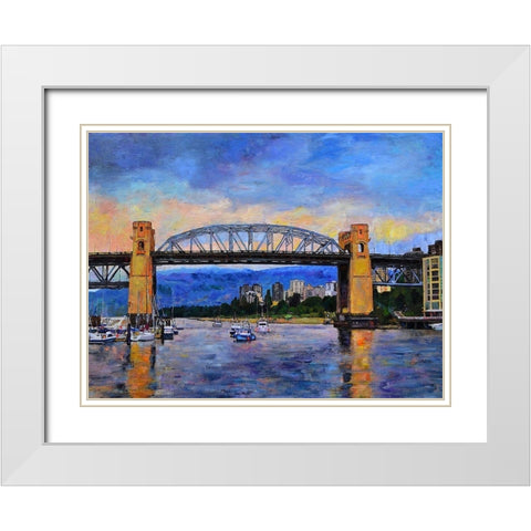 Cruising on the Water White Modern Wood Framed Art Print with Double Matting by Ghanooni, Sarah