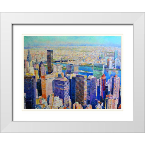 Empire View I White Modern Wood Framed Art Print with Double Matting by Ghanooni, Sarah