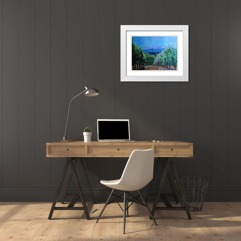 Hillsides of Tuscany White Modern Wood Framed Art Print with Double Matting by Ghanooni, Sarah