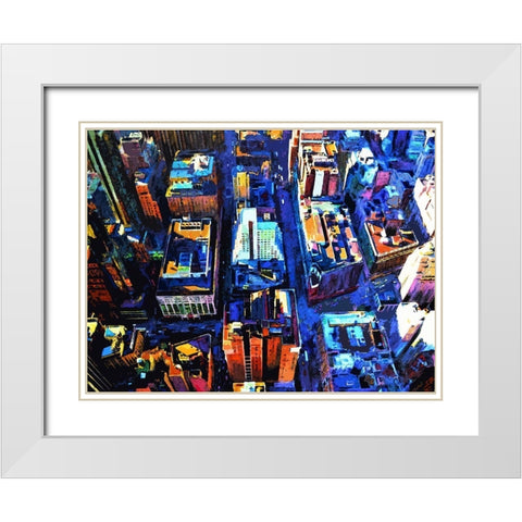 Inside the City White Modern Wood Framed Art Print with Double Matting by Ghanooni, Sarah