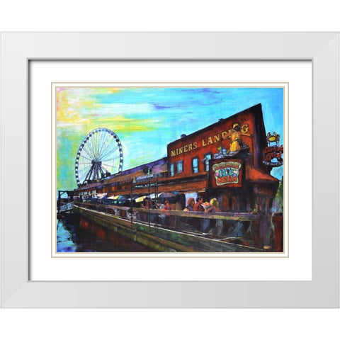 Summer Days White Modern Wood Framed Art Print with Double Matting by Ghanooni, Sarah