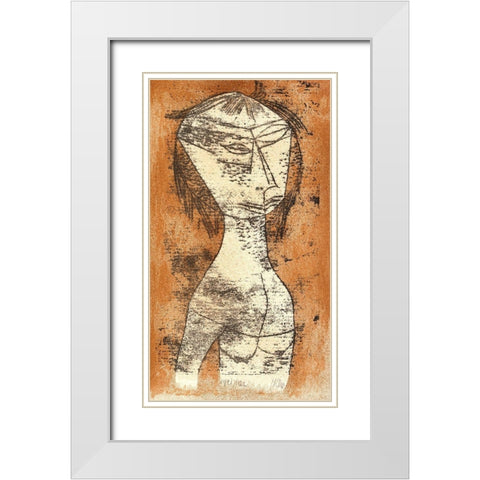 The Saint of the Inner Light White Modern Wood Framed Art Print with Double Matting by Klee, Paul