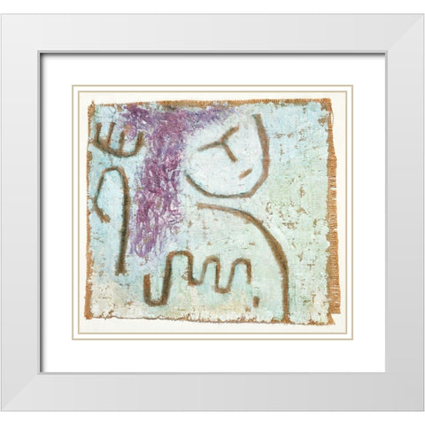 Little Hope White Modern Wood Framed Art Print with Double Matting by Klee, Paul