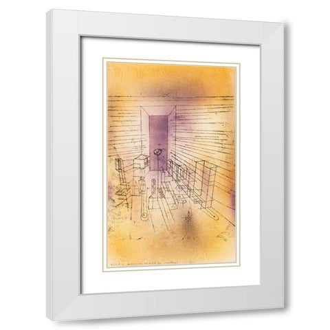 Ghost Chamber with the Tall Door 1925 White Modern Wood Framed Art Print with Double Matting by Klee, Paul