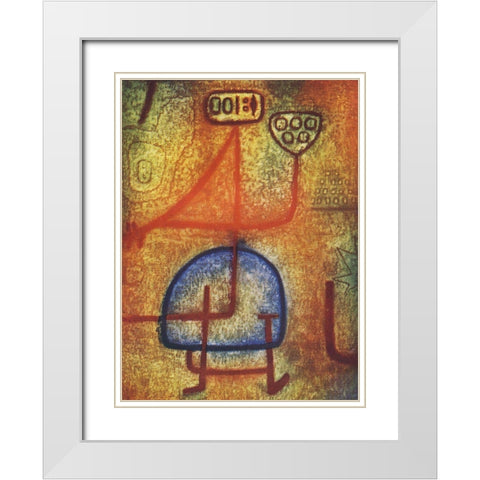 La Belle Jardiniere 1939 White Modern Wood Framed Art Print with Double Matting by Klee, Paul