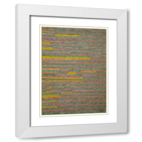 Monuments at G 1929 White Modern Wood Framed Art Print with Double Matting by Klee, Paul