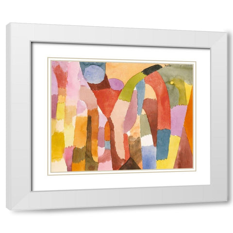 Movement of Vaulted Chambers 1915 White Modern Wood Framed Art Print with Double Matting by Klee, Paul