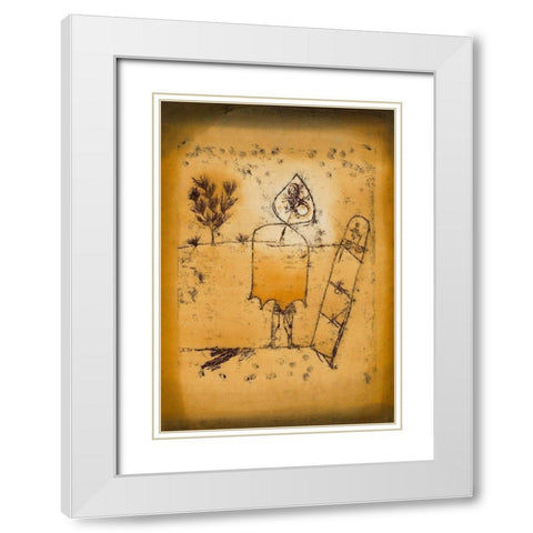 Winter Journey 1921 White Modern Wood Framed Art Print with Double Matting by Klee, Paul