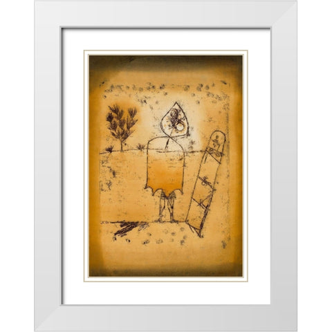 Winter Journey 1921 White Modern Wood Framed Art Print with Double Matting by Klee, Paul