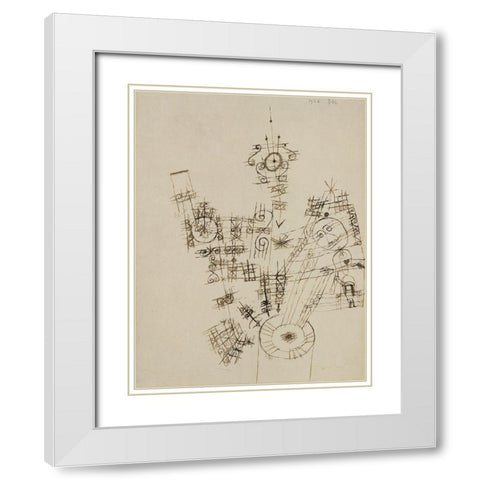 The Last Adventure of the Knight Errant White Modern Wood Framed Art Print with Double Matting by Klee, Paul