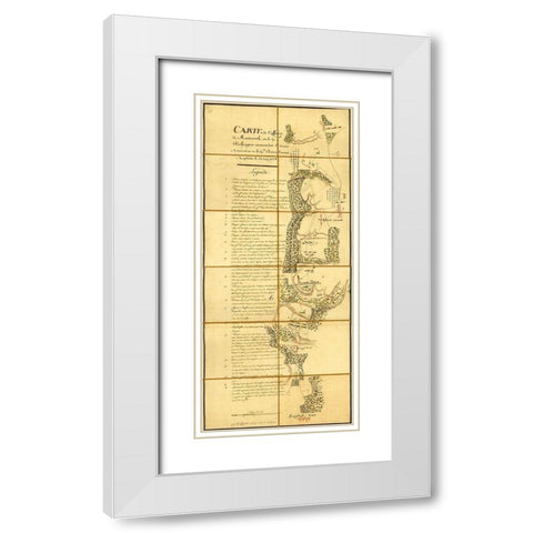 Battle of Monmouth or Freehold New Jersey 1778 White Modern Wood Framed Art Print with Double Matting by Vintage Maps