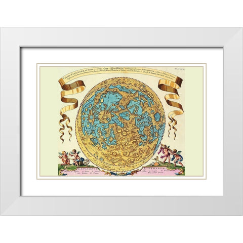 The Lunar Surface White Modern Wood Framed Art Print with Double Matting by Hevel, Joanne