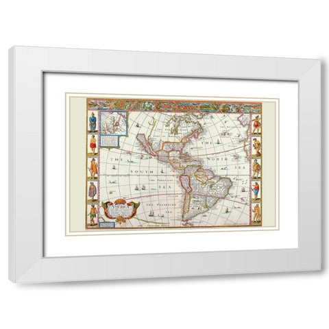 America White Modern Wood Framed Art Print with Double Matting by Speed, John