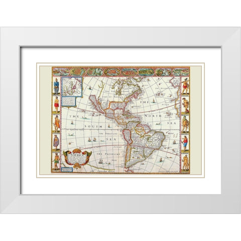 America White Modern Wood Framed Art Print with Double Matting by Speed, John