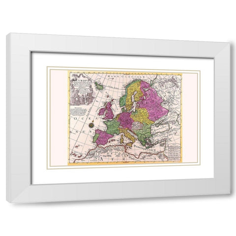 Europe White Modern Wood Framed Art Print with Double Matting by Lotter, Conrad