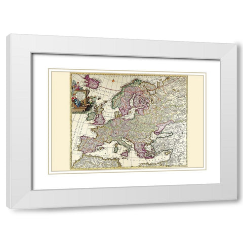 Europe White Modern Wood Framed Art Print with Double Matting by Allard, Carl