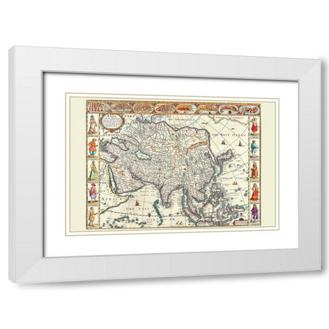 Asia White Modern Wood Framed Art Print with Double Matting by Speed, John