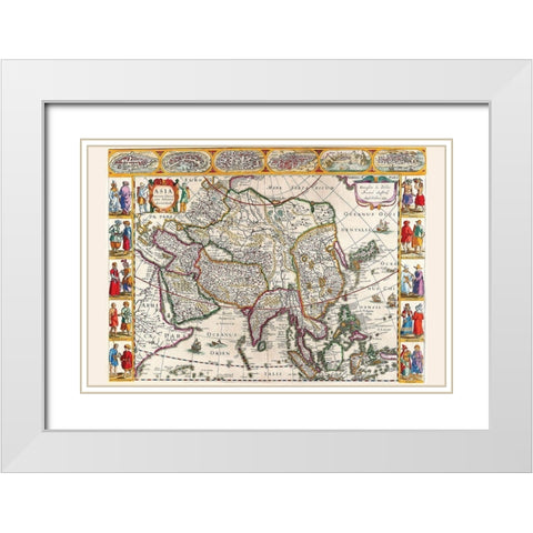 Asia White Modern Wood Framed Art Print with Double Matting by Jansson, Jan