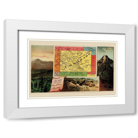 Colorado White Modern Wood Framed Art Print with Double Matting by Arbuckle Brothers