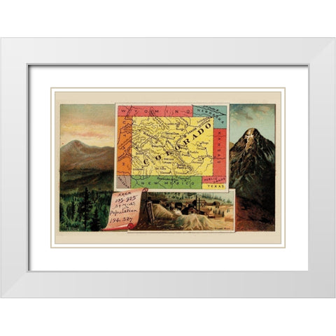 Colorado White Modern Wood Framed Art Print with Double Matting by Arbuckle Brothers