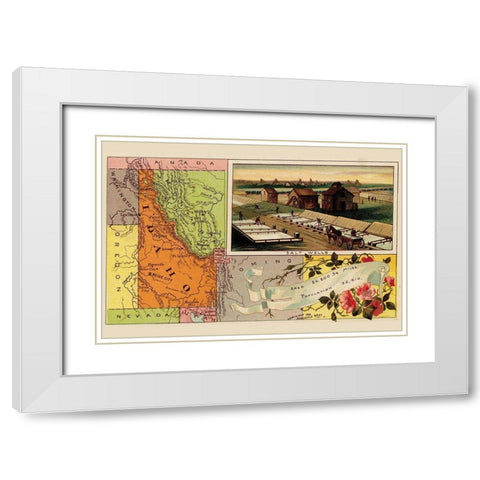 Idaho White Modern Wood Framed Art Print with Double Matting by Arbuckle Brothers