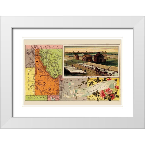 Idaho White Modern Wood Framed Art Print with Double Matting by Arbuckle Brothers