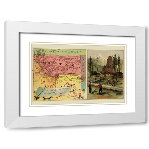 Montana White Modern Wood Framed Art Print with Double Matting by Arbuckle Brothers