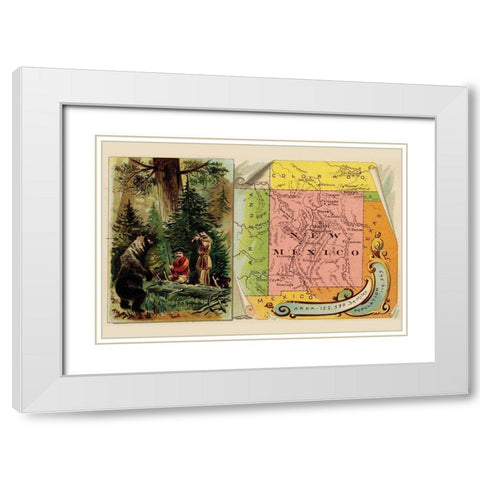 New Mexico White Modern Wood Framed Art Print with Double Matting by Arbuckle Brothers