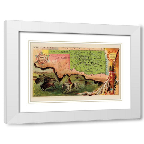 Oklahoma White Modern Wood Framed Art Print with Double Matting by Arbuckle Brothers