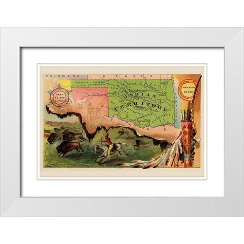 Oklahoma White Modern Wood Framed Art Print with Double Matting by Arbuckle Brothers