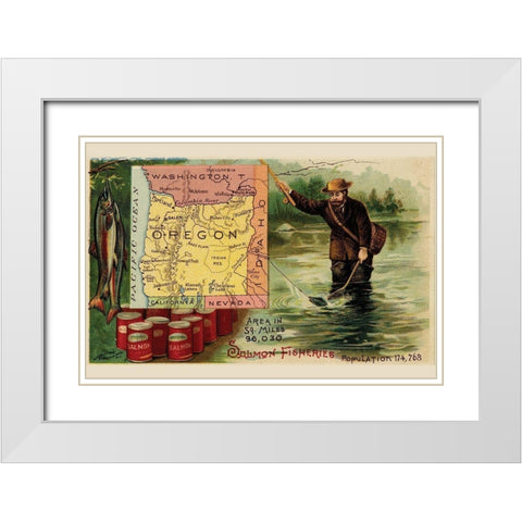 Oregon White Modern Wood Framed Art Print with Double Matting by Arbuckle Brothers