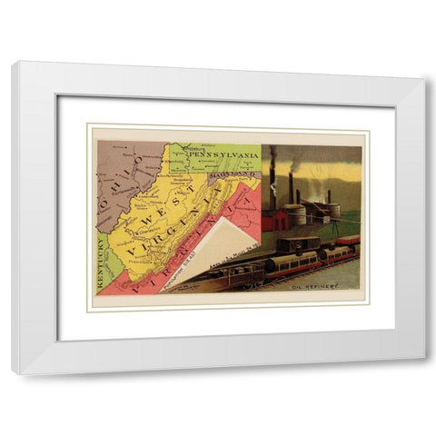 West Virginia White Modern Wood Framed Art Print with Double Matting by Arbuckle Brothers