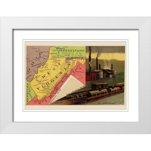 West Virginia White Modern Wood Framed Art Print with Double Matting by Arbuckle Brothers