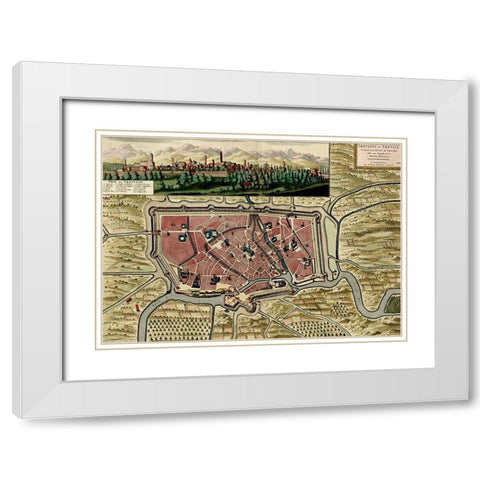 Nicea 1700 White Modern Wood Framed Art Print with Double Matting by Beeck, Anna