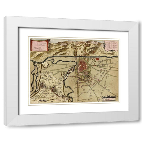 Verucca 1700 White Modern Wood Framed Art Print with Double Matting by Beeck, Anna