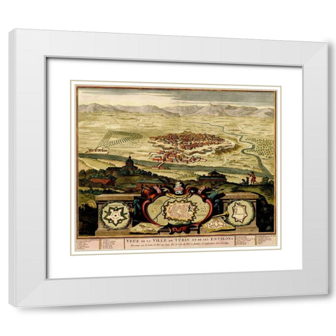 Ivrea Near Turin 1700 White Modern Wood Framed Art Print with Double Matting by Beeck, Anna