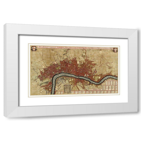 Dunkirk Dunquerque Defenses 1700 White Modern Wood Framed Art Print with Double Matting by Beeck, Anna