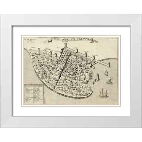 Acre White Modern Wood Framed Art Print with Double Matting by Picart