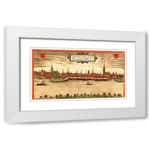 Emmerich Embrica White Modern Wood Framed Art Print with Double Matting by Hogenberg, Braun