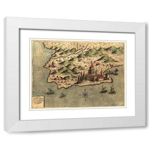 Dalmatia White Modern Wood Framed Art Print with Double Matting by Pinargenti