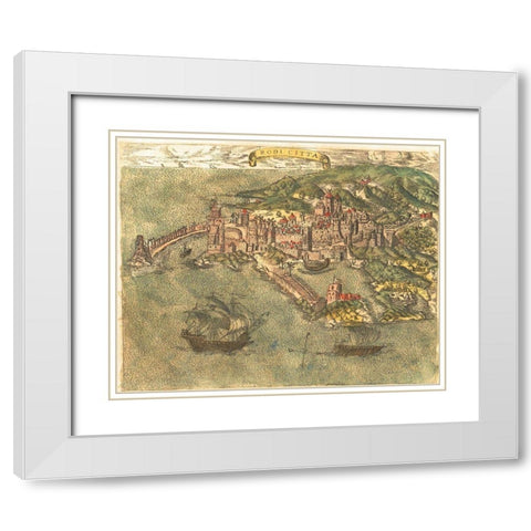 Rhodes Greece White Modern Wood Framed Art Print with Double Matting by Pinargenti