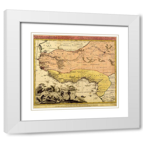Guinee and Ethiopia White Modern Wood Framed Art Print with Double Matting by Erben, Homann