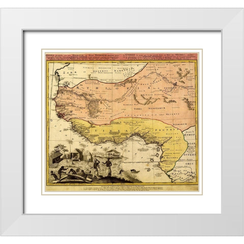 Guinee and Ethiopia White Modern Wood Framed Art Print with Double Matting by Erben, Homann
